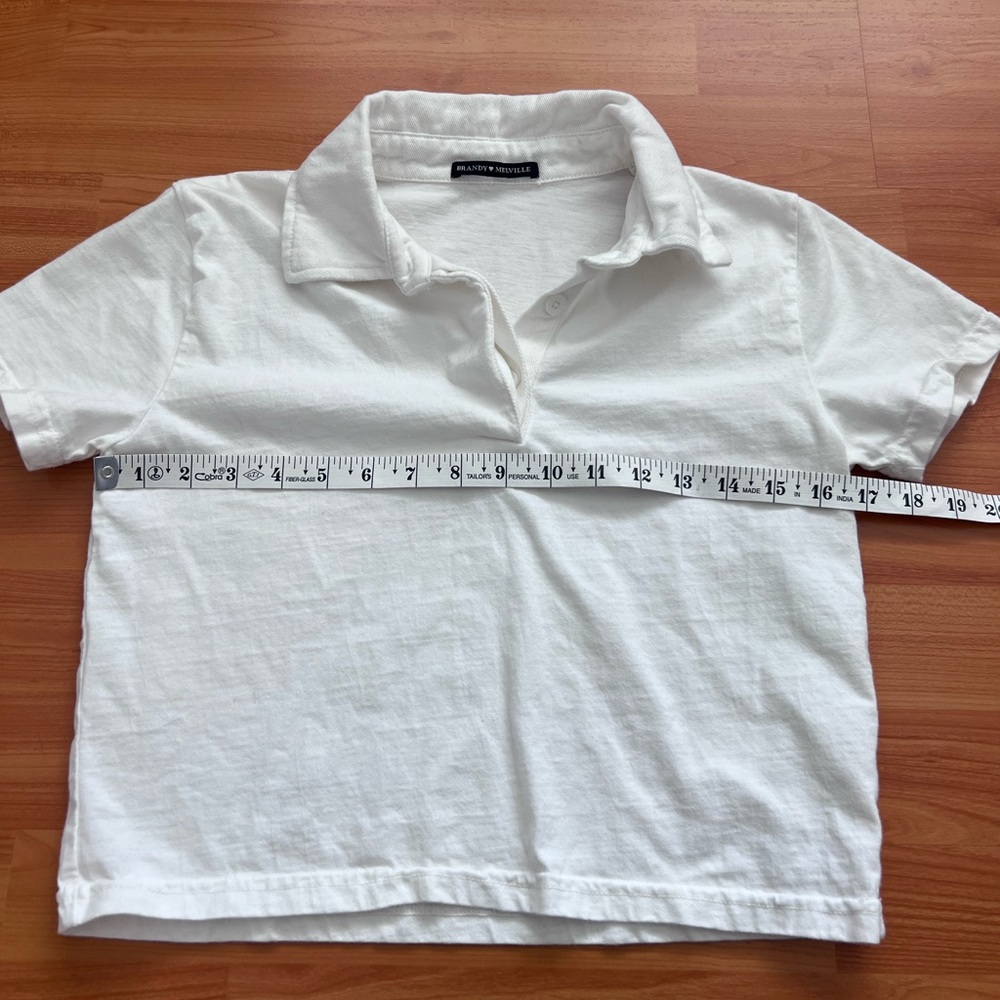 Brandy Melville Cropped Polo Shirt - Picture 5 of 6